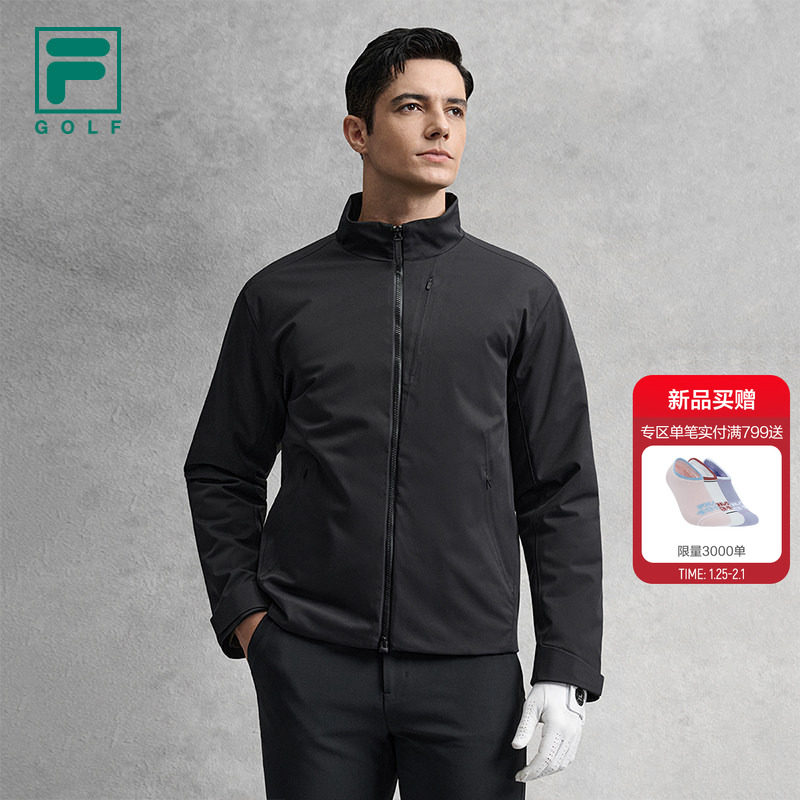 FILA 斐乐官方男士棉服2026春季新款高尔夫运动简约基础立领外套,运动服/休闲服装,运动棉衣,淘宝优惠券,粉丝福利购,淘宝优惠卷