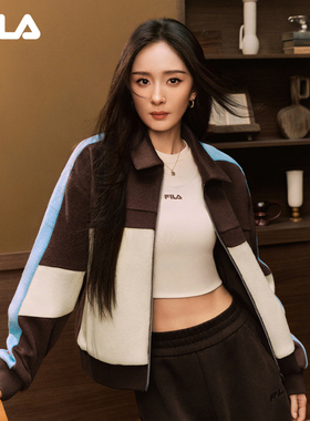 杨幂同款FILA斐乐官方女呢子外套26春新款休闲美拉德外套保暖夹克