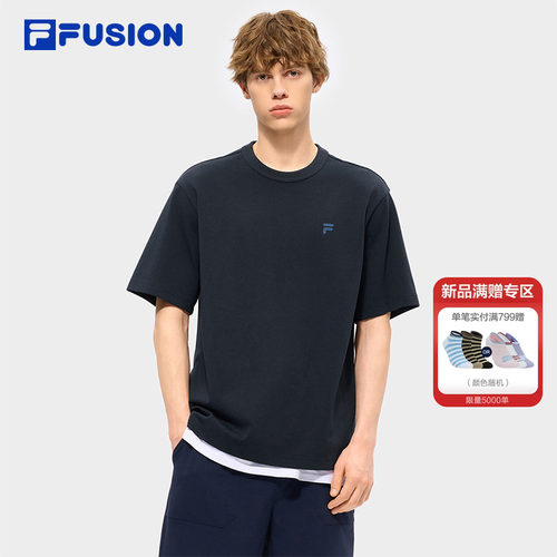 FILAFUSION斐乐男士针织短袖衫