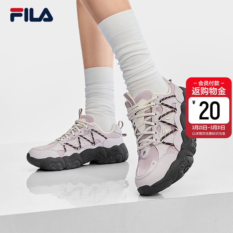 猫爪6代|FILA斐乐官方女鞋老爹鞋复古春季新款鞋子厚底休闲运动