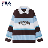 KIDS斐乐童装 男大童长袖 POLO衫 FILA 2026春新款 儿童运动宽松卫衣