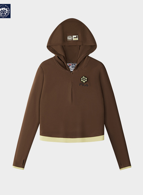 FILA FUSION | Mr Doodle斐乐潮牌女子连帽上衣2025冬新款长袖T恤