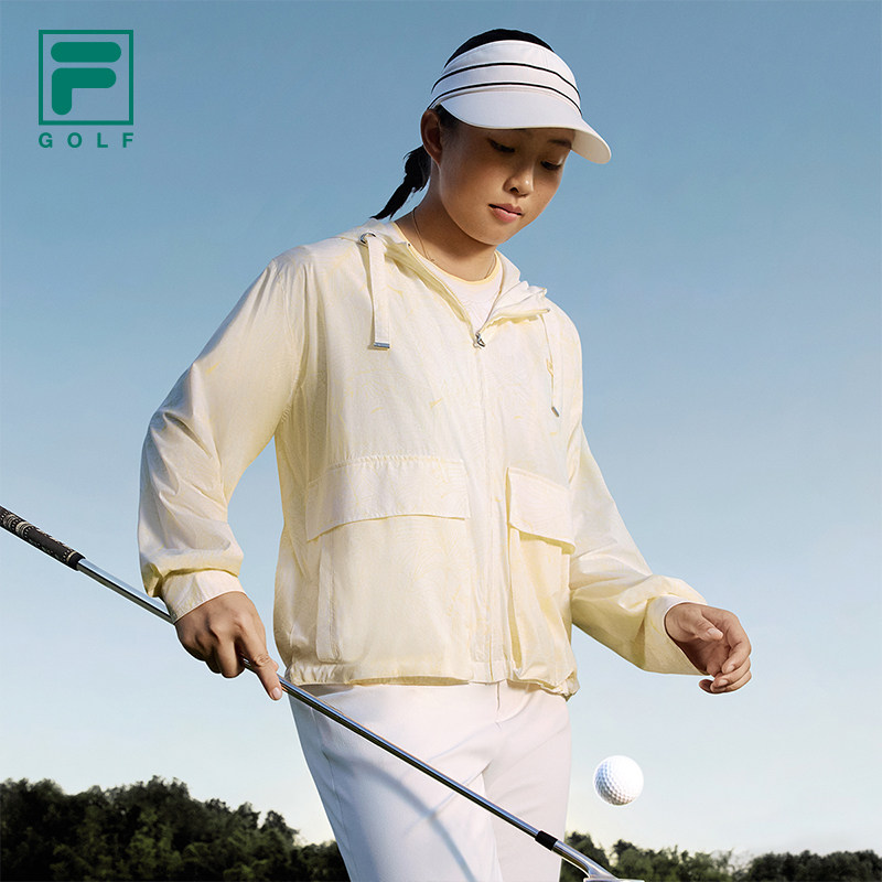 殷若宁同款 FILA斐乐官方女外套26夏新高尔夫运动防泼水连帽上