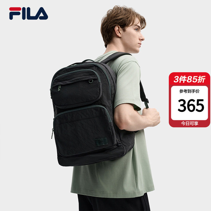 双肩包|FILA 斐乐官方男包背包新款大容量休闲多口袋书包电脑包