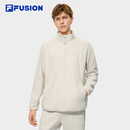 新款 上衣男2025冬季 宽松摇粒绒卫衣 FUSION斐乐潮牌针织长袖 FILA