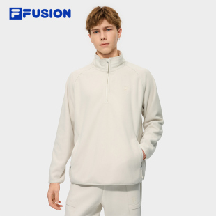 新款 上衣男2025冬季 宽松摇粒绒卫衣 FUSION斐乐潮牌针织长袖 FILA