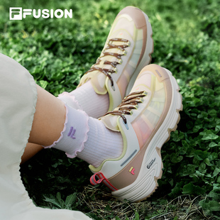 田曦薇同款丨FILA FUSION Como X斐乐潮牌女鞋夏季透气网纱登山鞋