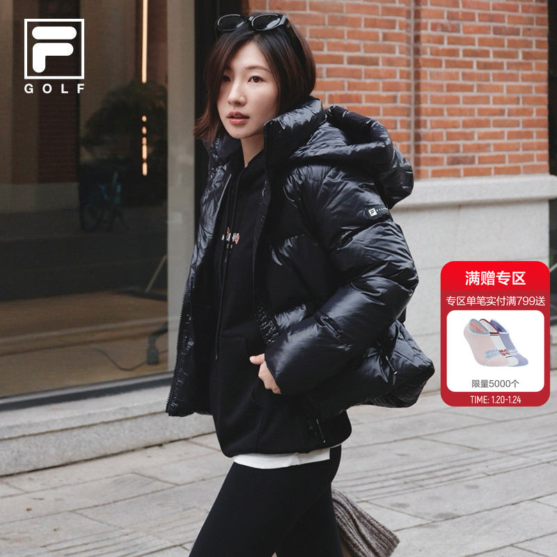 鹅绒FILA飞羽斐乐女士轻量羽绒服2025冬新款宽松保暖运动外套短款,运动服/休闲服装,运动羽绒服,淘宝优惠券,粉丝福利购,淘宝优惠卷