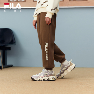 KIDS斐乐童装 男女童加绒保暖抗菌针织裤 儿童长裤 新款 冬季 FILA