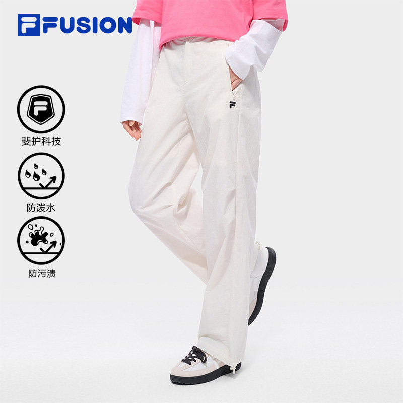 FILA FUSION斐乐潮牌梭织女子长裤2026夏新款时尚休闲