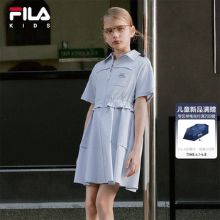 FILA 女大童连衣裙2026夏季 新款 儿童潮酷梭织运动裙 KIDS斐乐童装