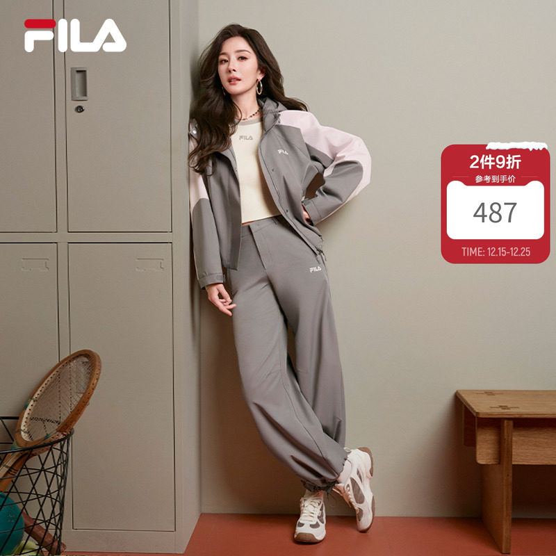 杨幂同款FILA 斐乐官方女士长裤2025秋季新款裤子时尚休闲伞