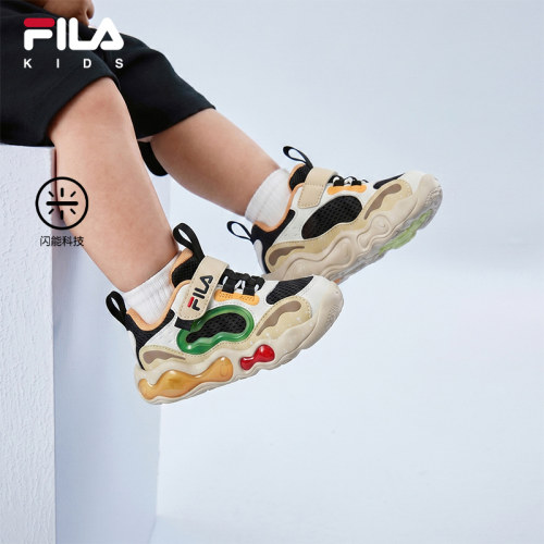 FILA KIDS斐乐童鞋儿童学步鞋26秋新款男女婴幼童魔术贴闪灯鞋