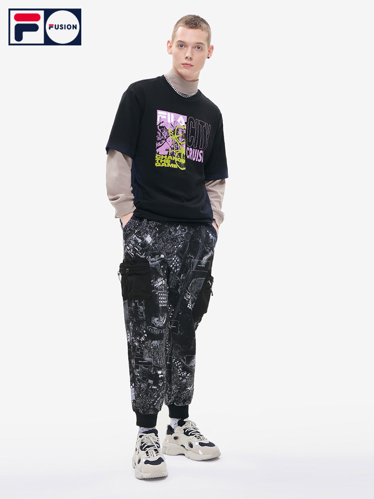 FILA FUSION Fila tide brand men's sports suit 2022 spring new street casual suit men