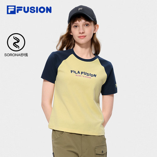 FILAFUSION斐乐女子针织短袖衫