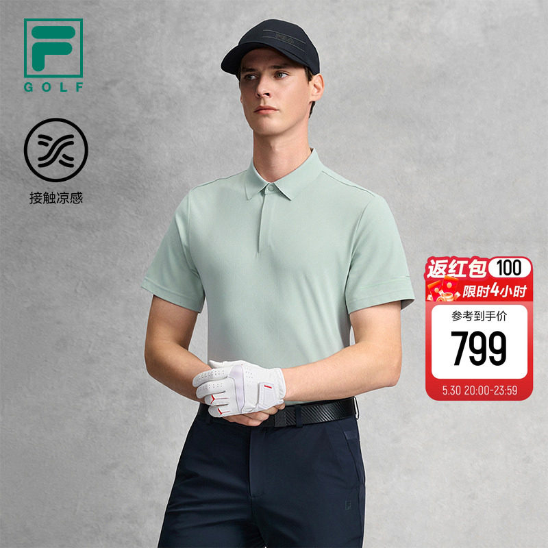 FILA 斐乐官方男子针织短袖POLO衫2026夏新款高尔夫运动