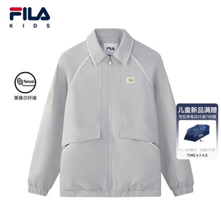 FILA 男大童外套2026夏季 新款 儿童翻领梭织舒适上衣 KIDS斐乐童装