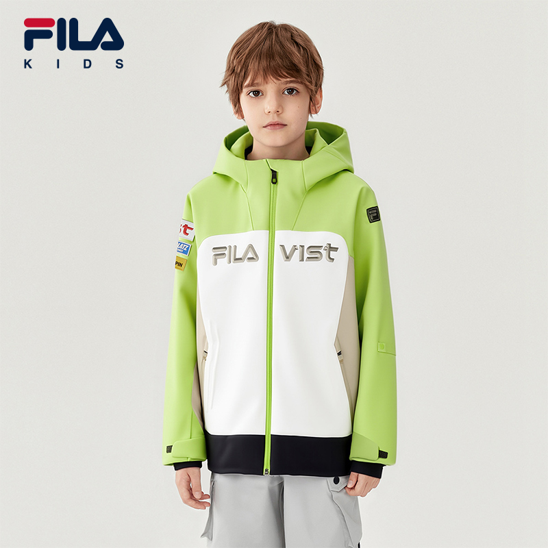FILA KIDS斐乐童装男大童滑雪服2025冬季新款儿童户外运动外套