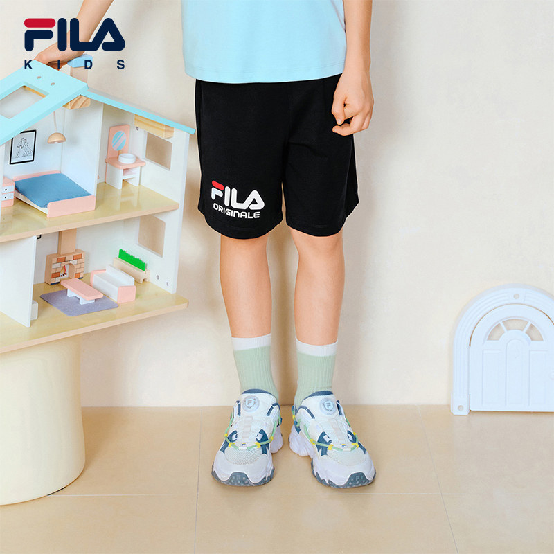 FILA KIDS斐乐童装儿童透气舒适针织五分裤夏季款男女童休闲