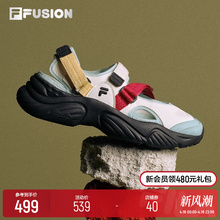 FILA FUSION斐乐官方玛丽珍凉鞋女鞋男鞋凉拖魔术贴海螺沙滩鞋