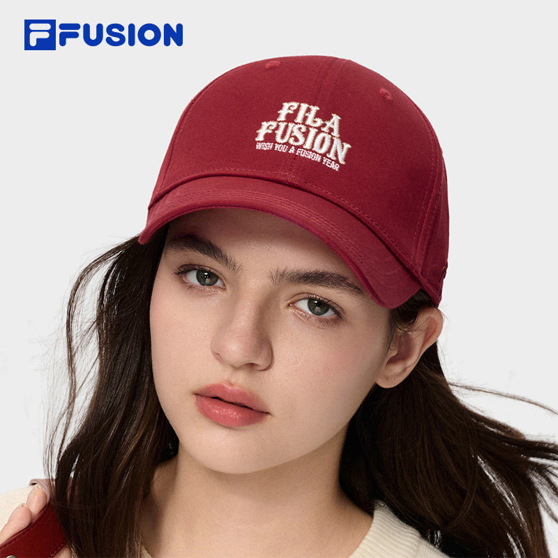 马上起飞 | 棒球帽FILA FUSION斐乐帽子红色新年运动帽
