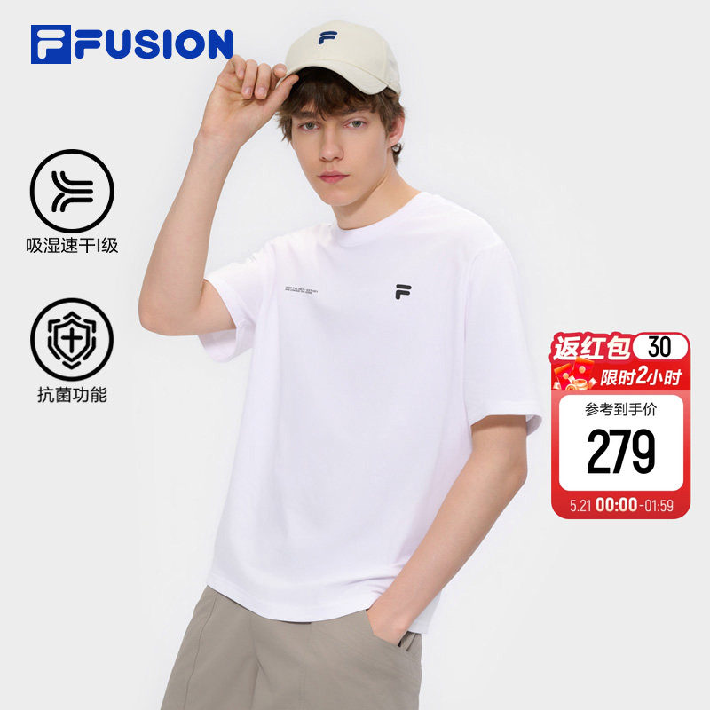 FILA FUSION斐乐潮牌男士速干短袖衫2026夏季新款运动