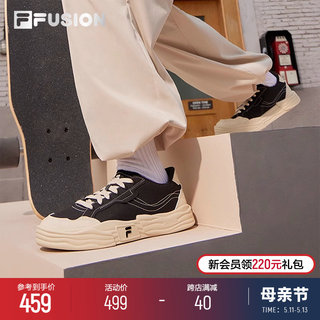 FILA FUSION斐乐官方POP2代女鞋帆布鞋复古休闲板鞋运动鞋男鞋