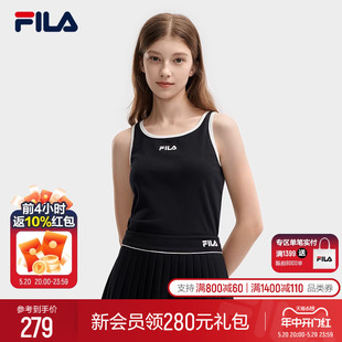 新款 时尚 斐乐官方女子针织背心2024夏季 FILA 休闲撞色宽肩带内搭