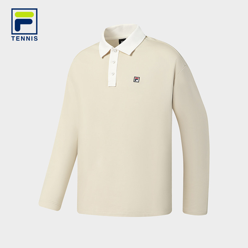 FILA 斐乐官方男子针织长袖POLO衫2026春季新款网球运动