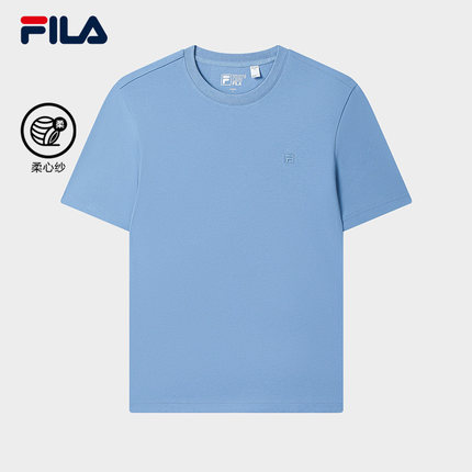 FILA 斐乐官方男运动短袖T恤夏秋新款时尚简约圆领短袖衫针织上衣