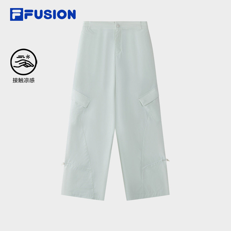 FILA FUSION斐乐潮牌凉感长裤26夏季女子新款休闲宽松梭织工装裤