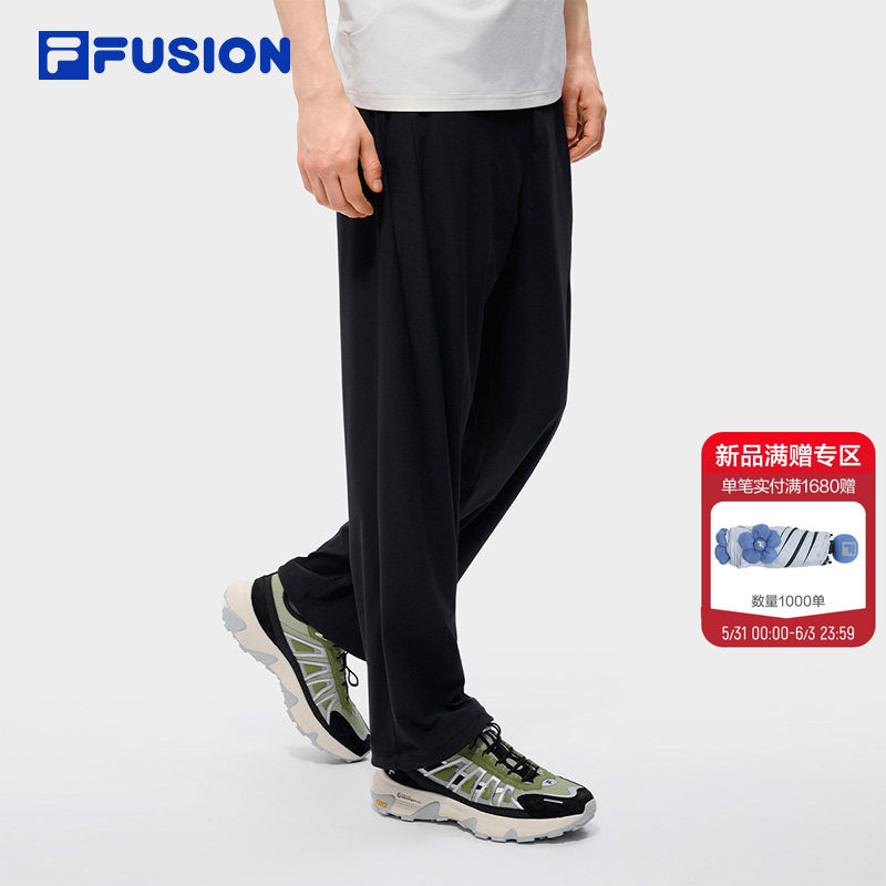 田曦薇同系列FILA FUSION斐乐潮牌男长裤2026夏新款休