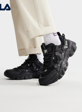 猫爪5代|FILA 斐乐官方老爹鞋运动鞋休闲鞋春季复古男鞋黑色鞋子