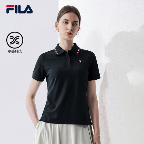 FILA斐乐女士针织短袖POLO衫