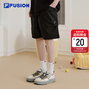 FUSION斐乐潮牌梭织五分裤 休闲宽松短裤 男2026夏季 时尚 新款 FILA