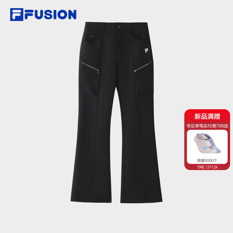 FILA FUSION斐乐潮牌梭织长裤女2026春季新款时尚休闲基础微喇裤,运动服/休闲服装,运动长裤,淘宝优惠券,粉丝福利购,淘宝优惠卷