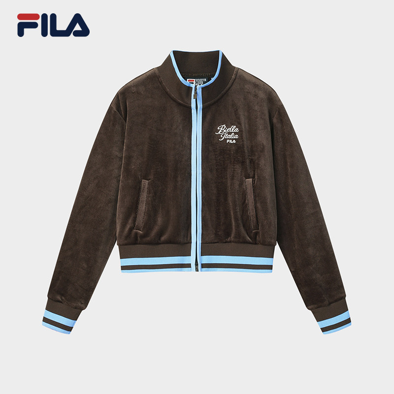 FILA 斐乐官方女针织长袖外套26春新款休闲宽松撞色立领保暖上衣,运动服/休闲服装,运动茄克/外套,淘宝优惠券,粉丝福利购,淘宝优惠卷