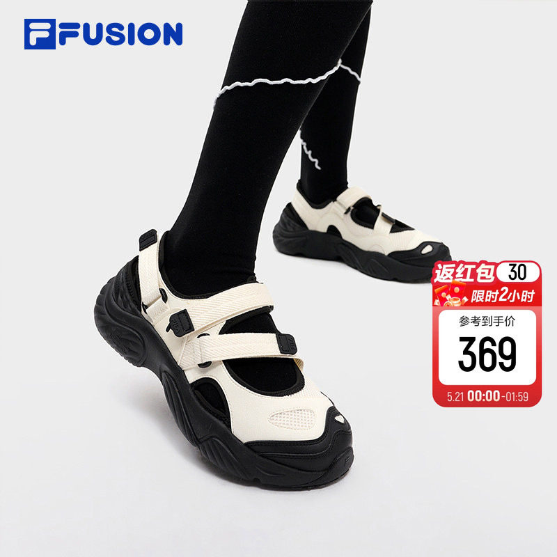 FILA FUSION斐乐玛丽珍海螺鞋运动凉鞋夏季透气魔术贴休闲