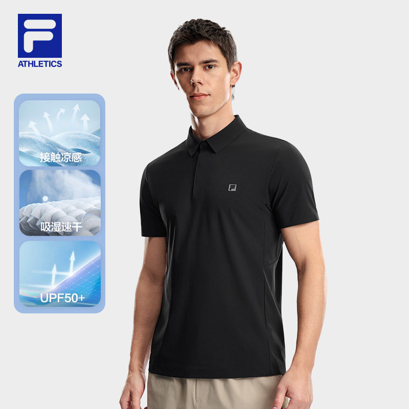 速干凉感 防晒|FILA斐乐菁英短袖POLO衫男2026夏季款健身运动T恤