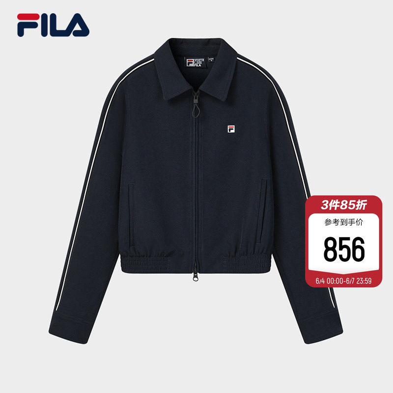 FILA 斐乐官方女士梭织外套2026春新款通勤百搭舒适上衣翻领夹克