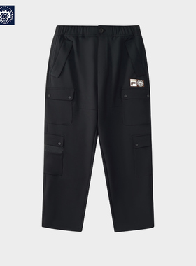 FILA FUSION | Mr Doodle斐乐潮牌长裤男2025冬季新款宽松休闲裤
