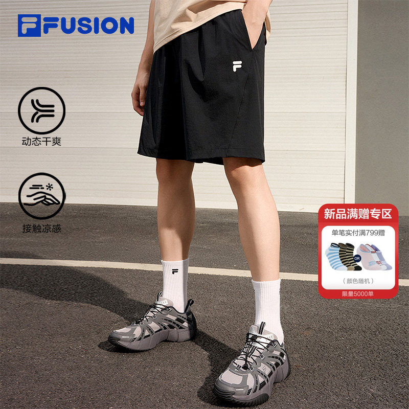 FILA FUSION斐乐潮牌梭织五分裤男2026夏季新款裤子凉感干爽短裤
