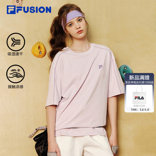 FILAFUSION斐乐中性针织短袖衫