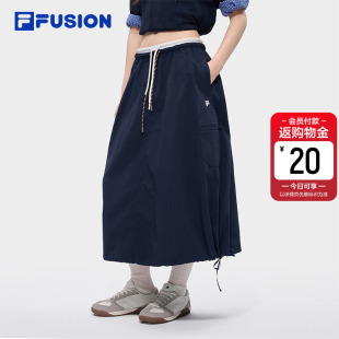 休闲A字裙女装 新款 半身裙 FUSION斐乐潮牌梭织裙女2026夏季 FILA