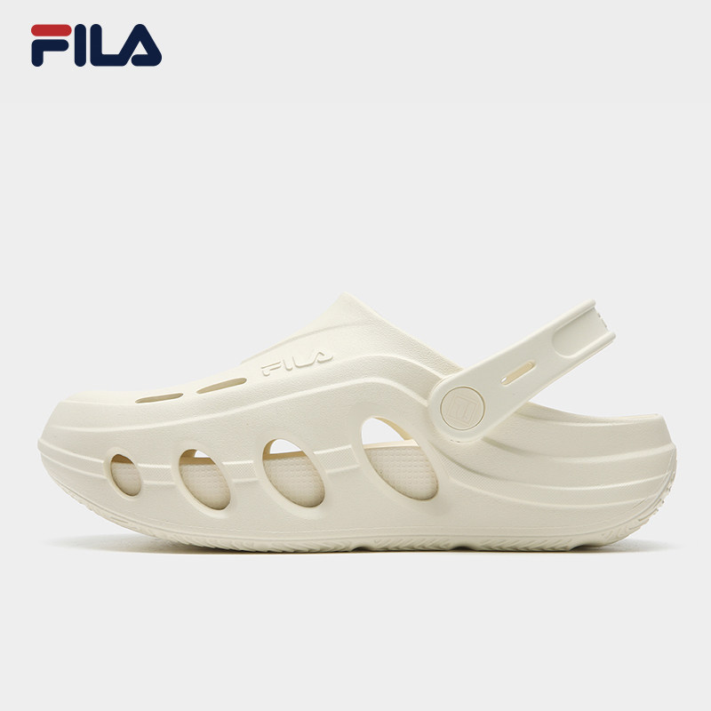 泡泡拖鞋|FILA斐乐洞洞鞋女鞋2026夏新款厚底凉拖运动拖鞋包头鞋