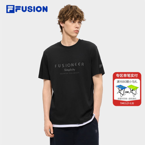 FILAFUSION斐乐男士针织短袖衫