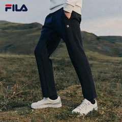 FILA斐乐男士长裤秋季针织时尚直筒裤运动裤加绒休闲舒适跑步裤子