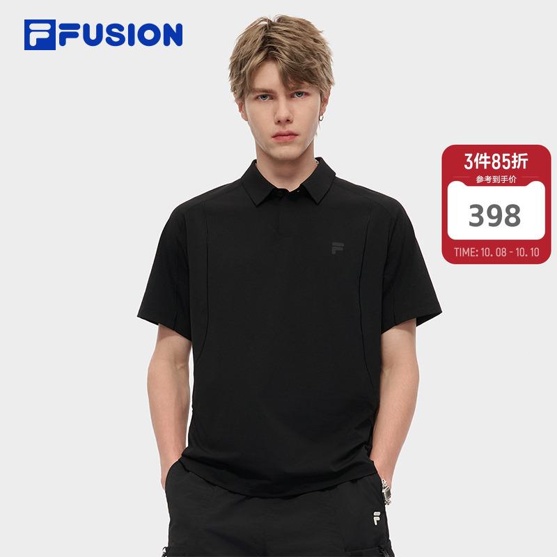 FILAFUSION斐乐针织短袖POLO衫