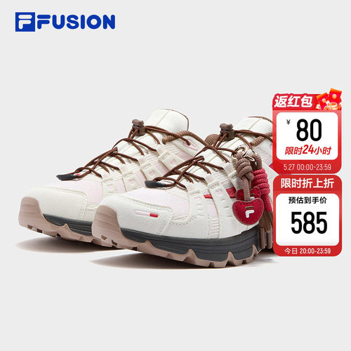 Como X丨情人节礼物 FILA FUSION斐乐休闲鞋女鞋新年款红色运动鞋