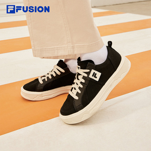 男撞色滑板鞋 FILA FUSION斐樂潮牌POP3情侶帆布鞋 軟底運動鞋 女鞋